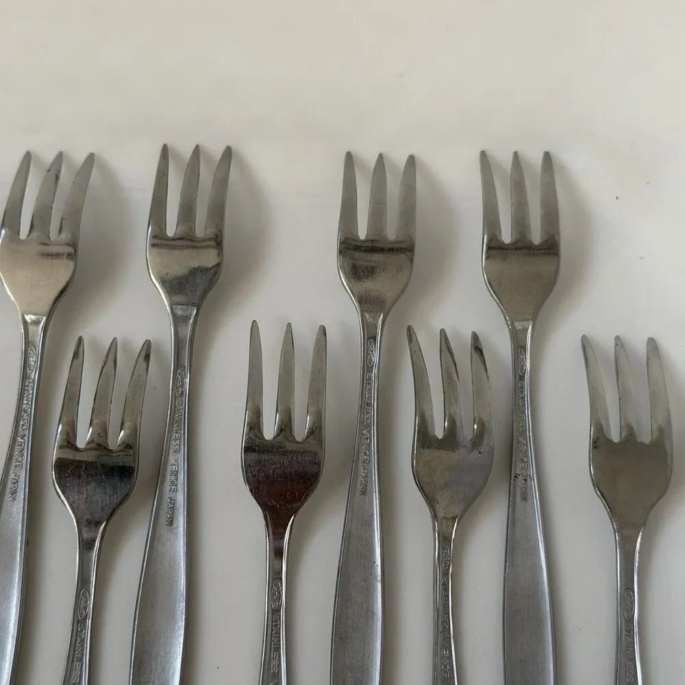 8pc AMC Venice Cocktail/Seafood Fork 5 3/8” Stainless Japan Satin